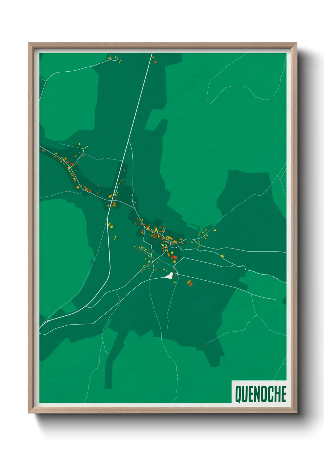 Une affiche de carte sur Quenoche