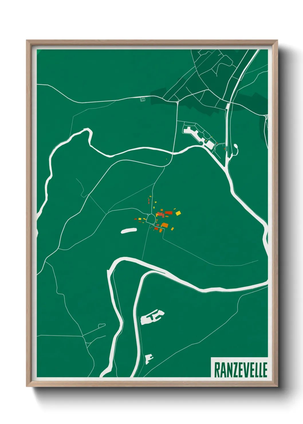 Une affiche de carte sur Ranzevelle