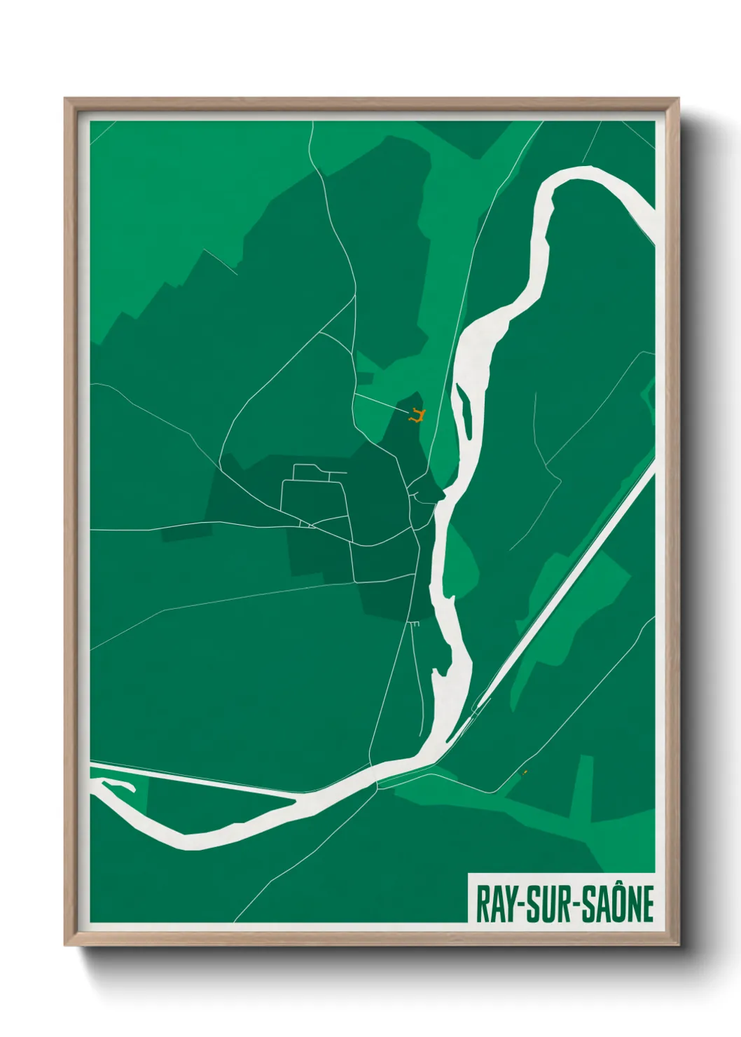 Un poster carteRay-sur-Saône