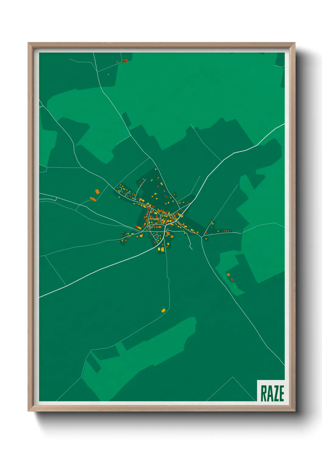 Une affiche de carte sur Raze