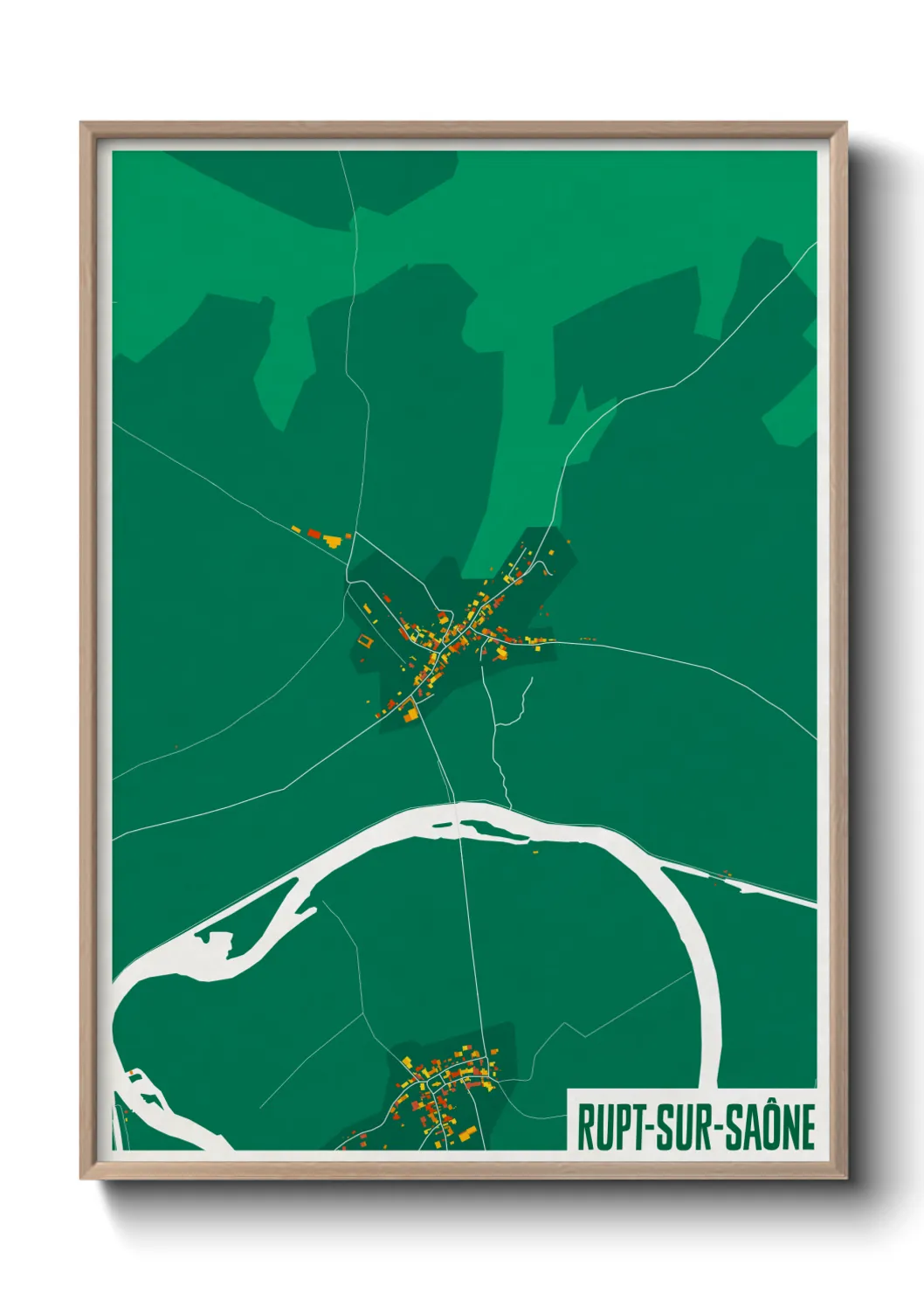 Une affiche de carte sur Rupt-sur-Saône