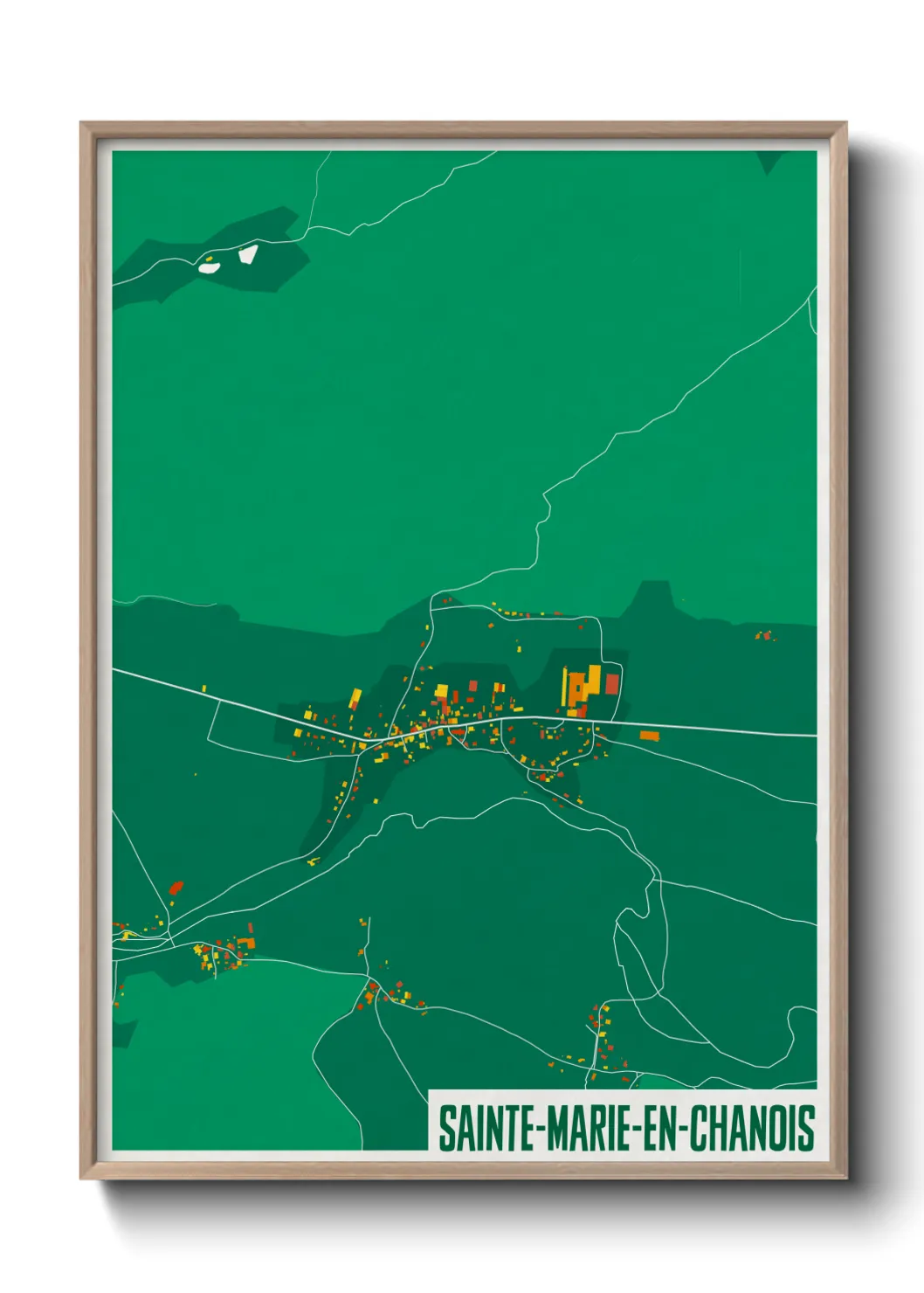 Un poster carteSainte-Marie-en-Chanois