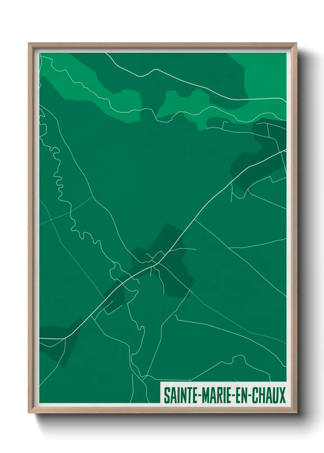 Une affiche de carte sur Sainte-Marie-en-Chaux