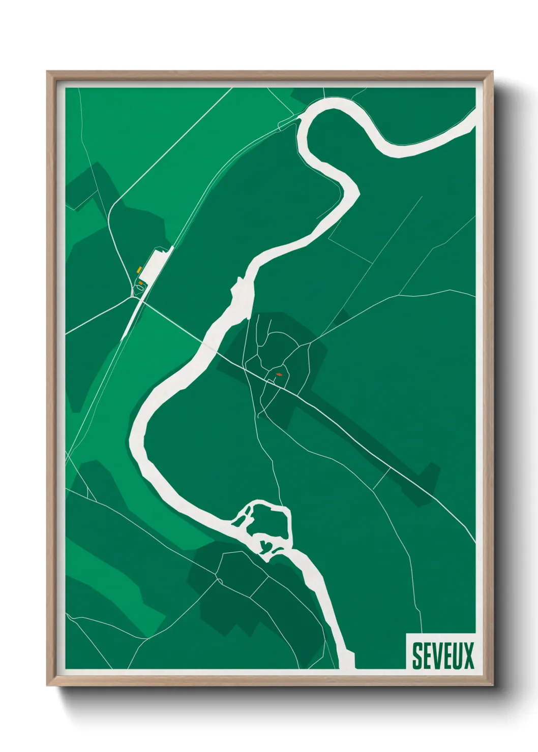 Une affiche de carte sur Seveux