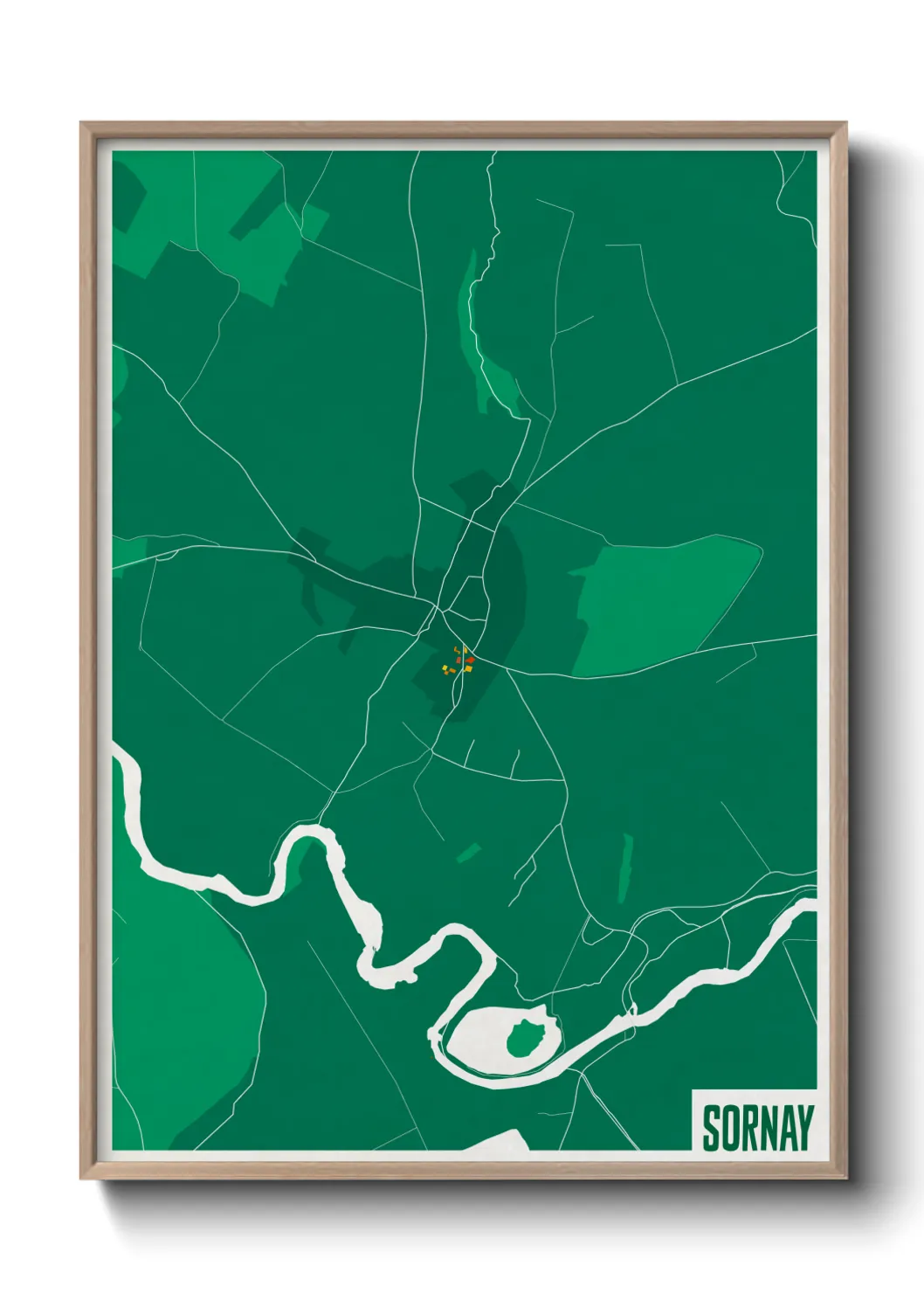 Une affiche de carte sur Sornay