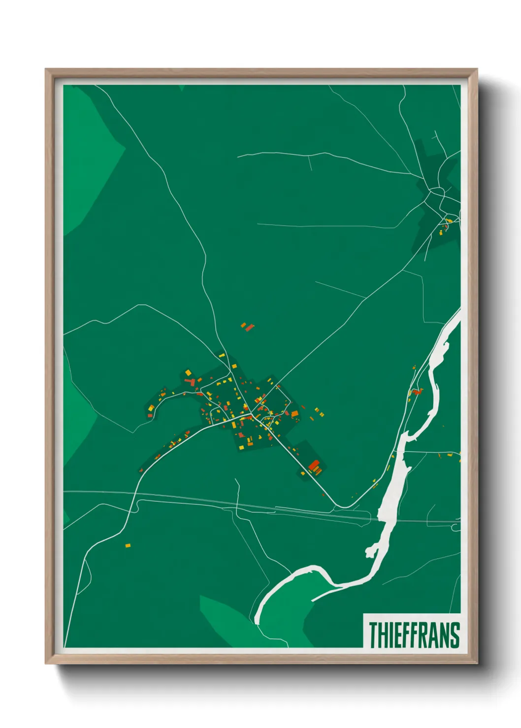 Une affiche de carte sur Thieffrans