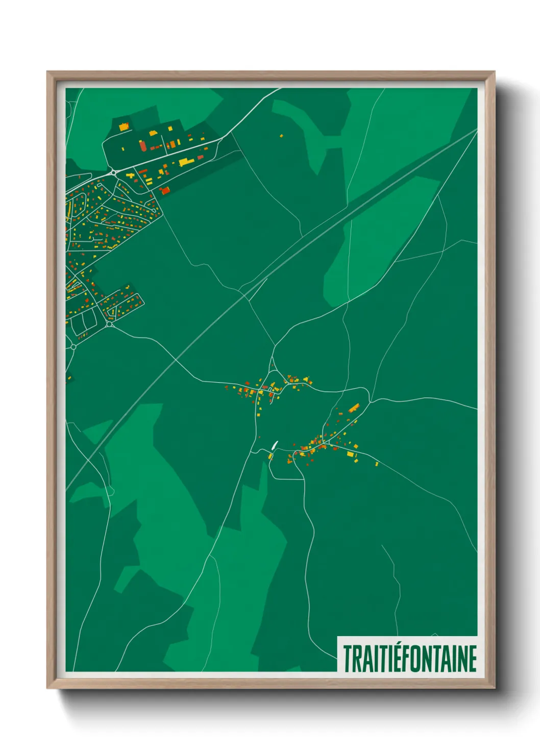 Une affiche de carte sur Traitiéfontaine