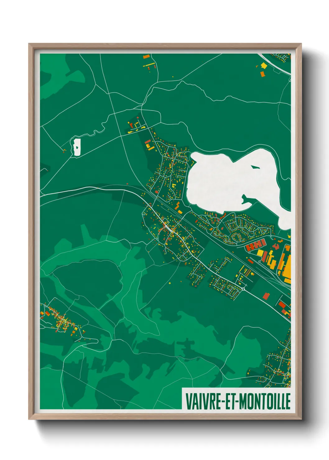 Une affiche de carte sur Vaivre-et-Montoille