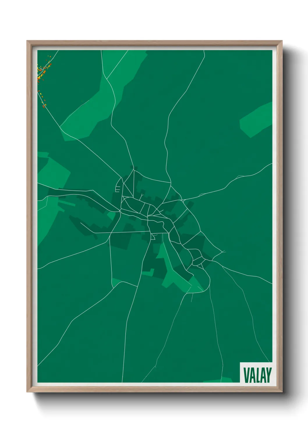 Une affiche de carte sur Valay