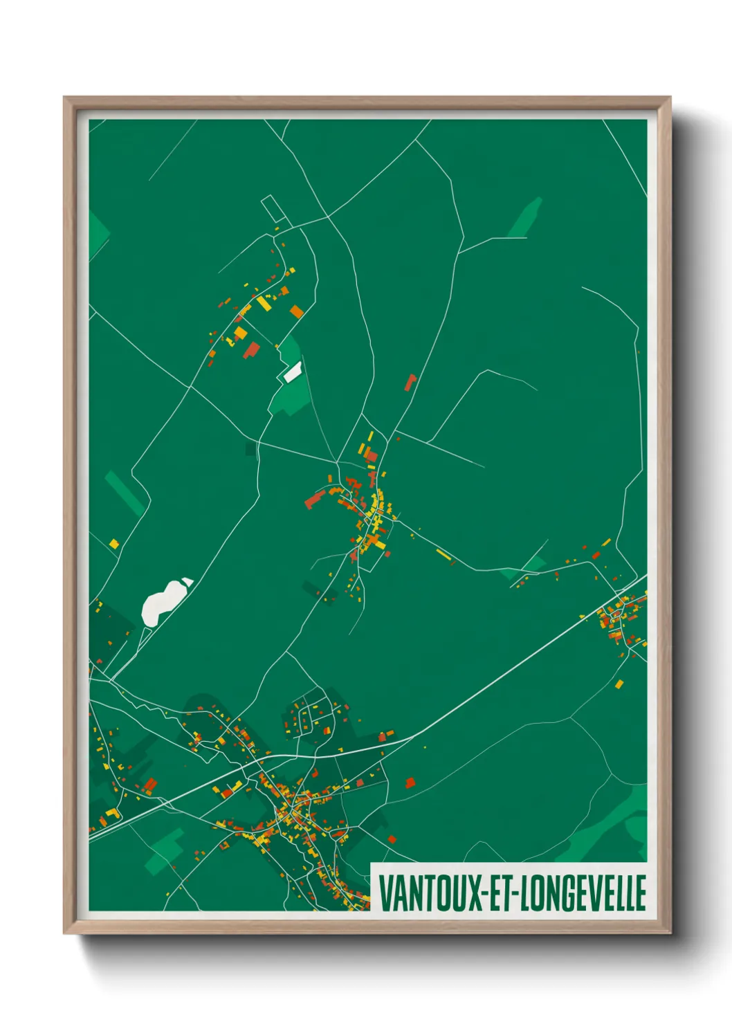 Une affiche de carte sur Vantoux-et-Longevelle