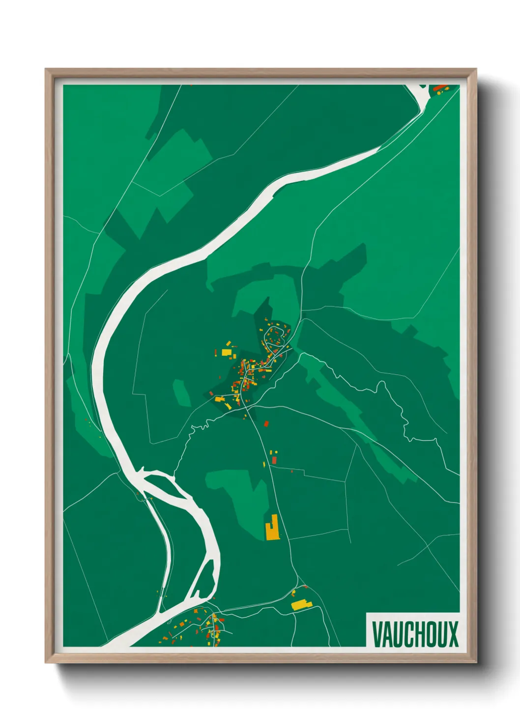 Une affiche de carte sur Vauchoux