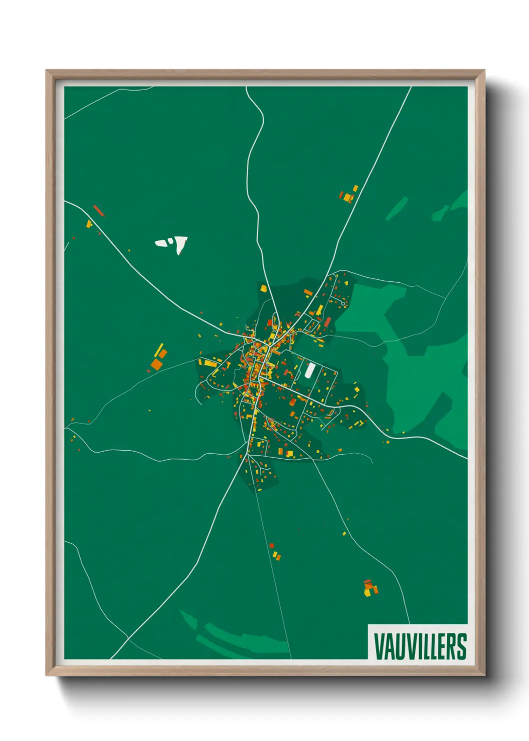 Une affiche de carte sur Vauvillers