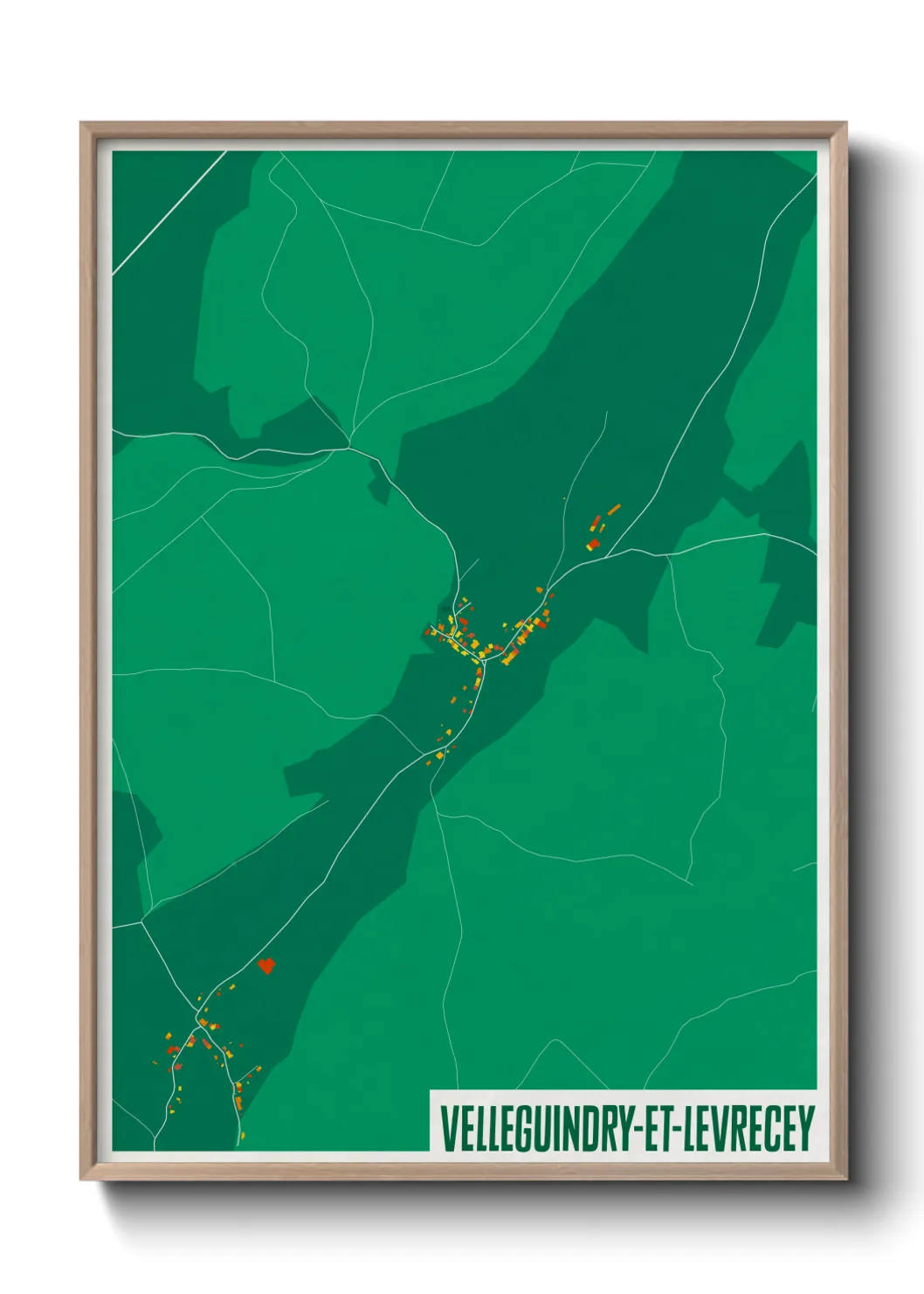 Un poster carteVelleguindry-et-Levrecey