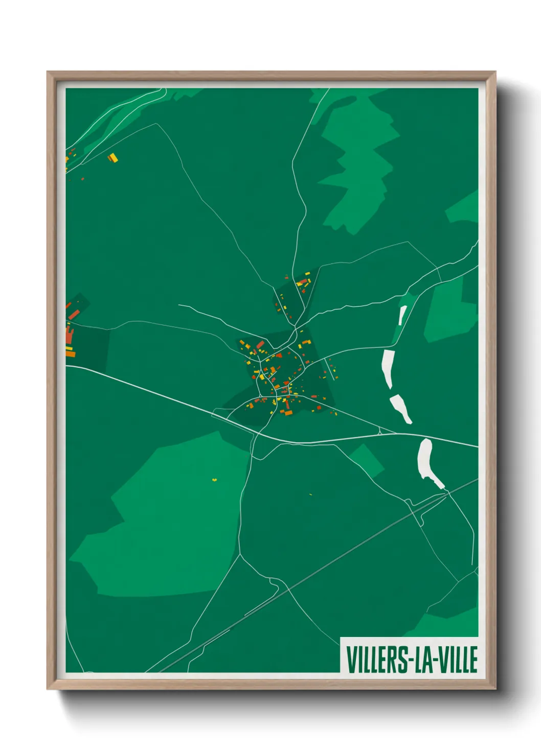 Une affiche de carte sur Villers-la-Ville