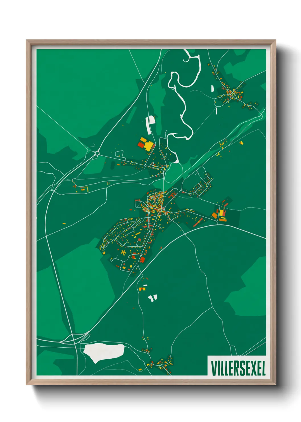 Une affiche de carte sur Villersexel