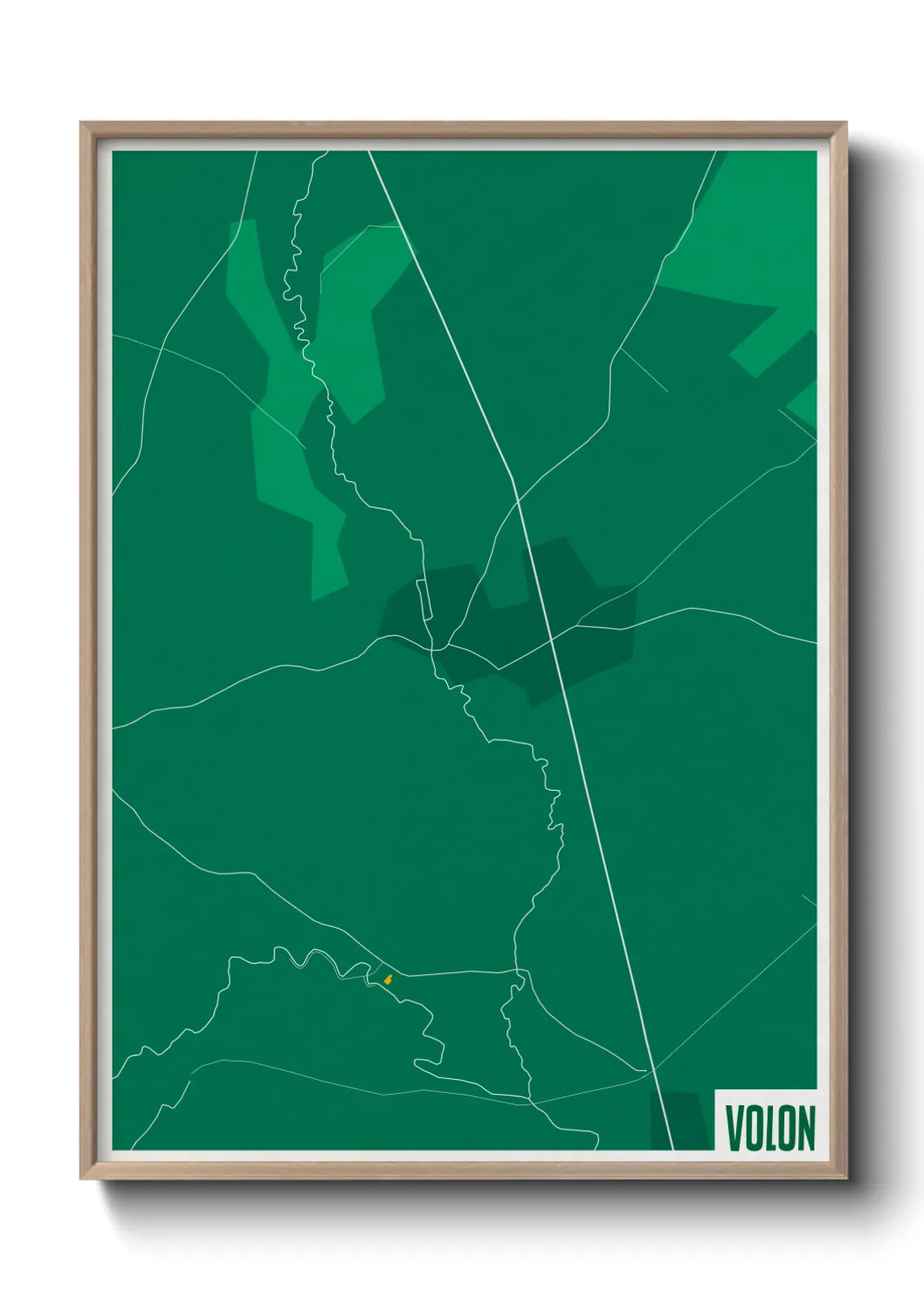 Une affiche de carte sur Volon