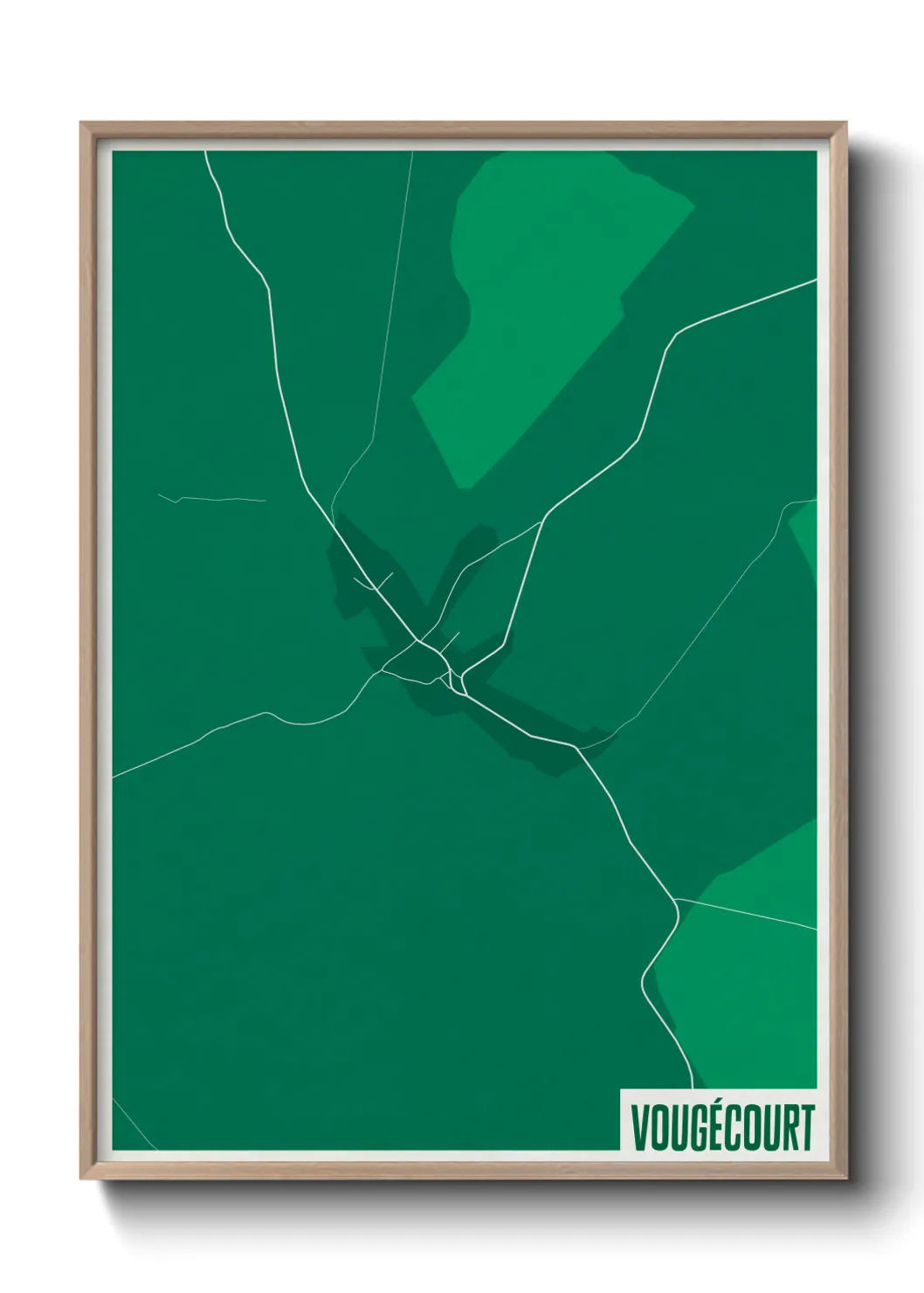 Une affiche de carte sur Vougécourt