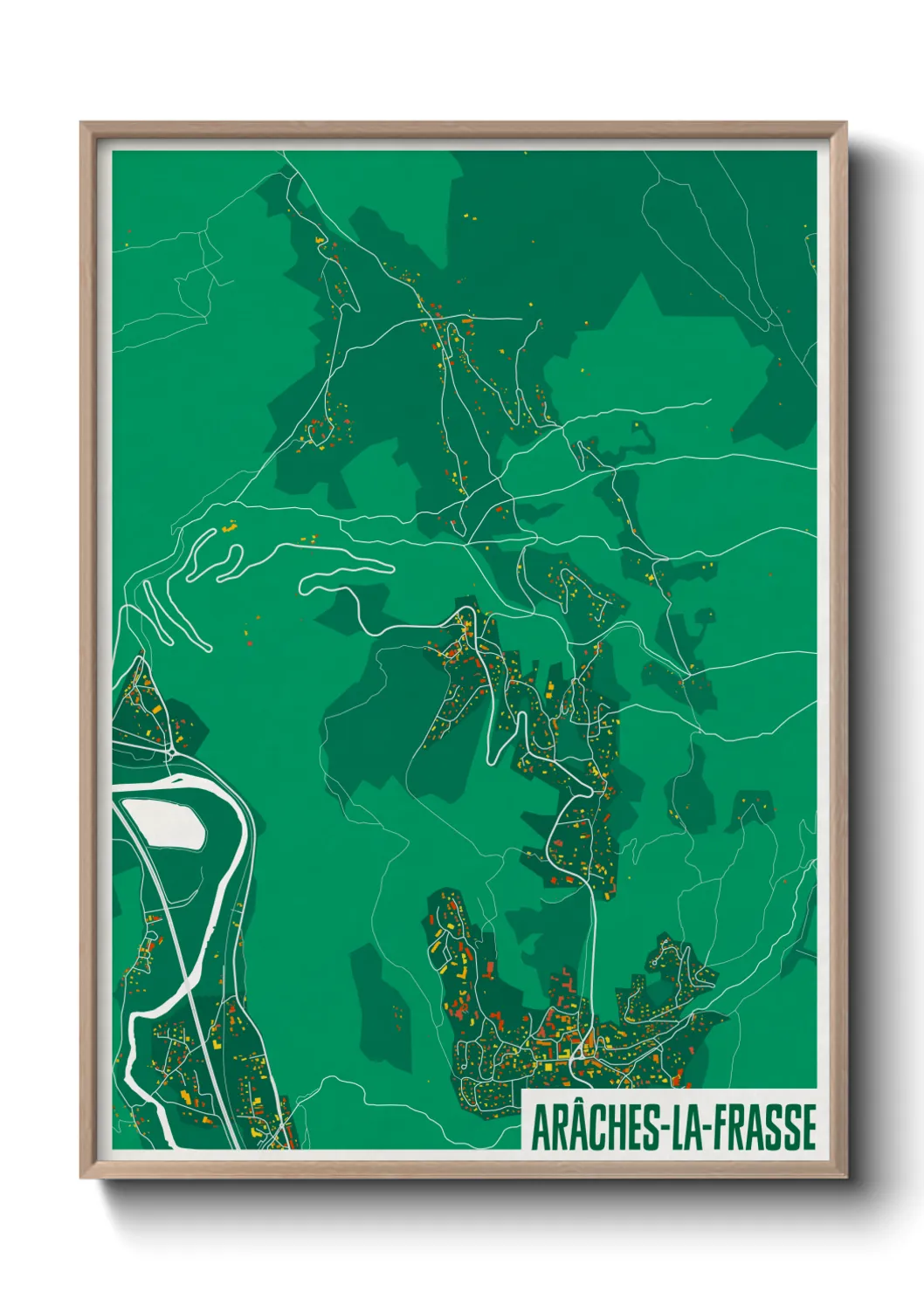 Une affiche de carte sur Arâches-la-Frasse