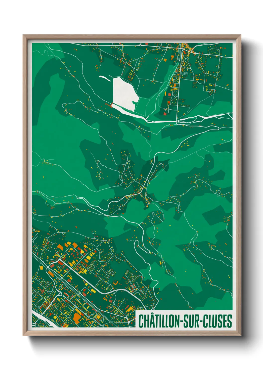 Un poster carteChâtillon-sur-Cluses