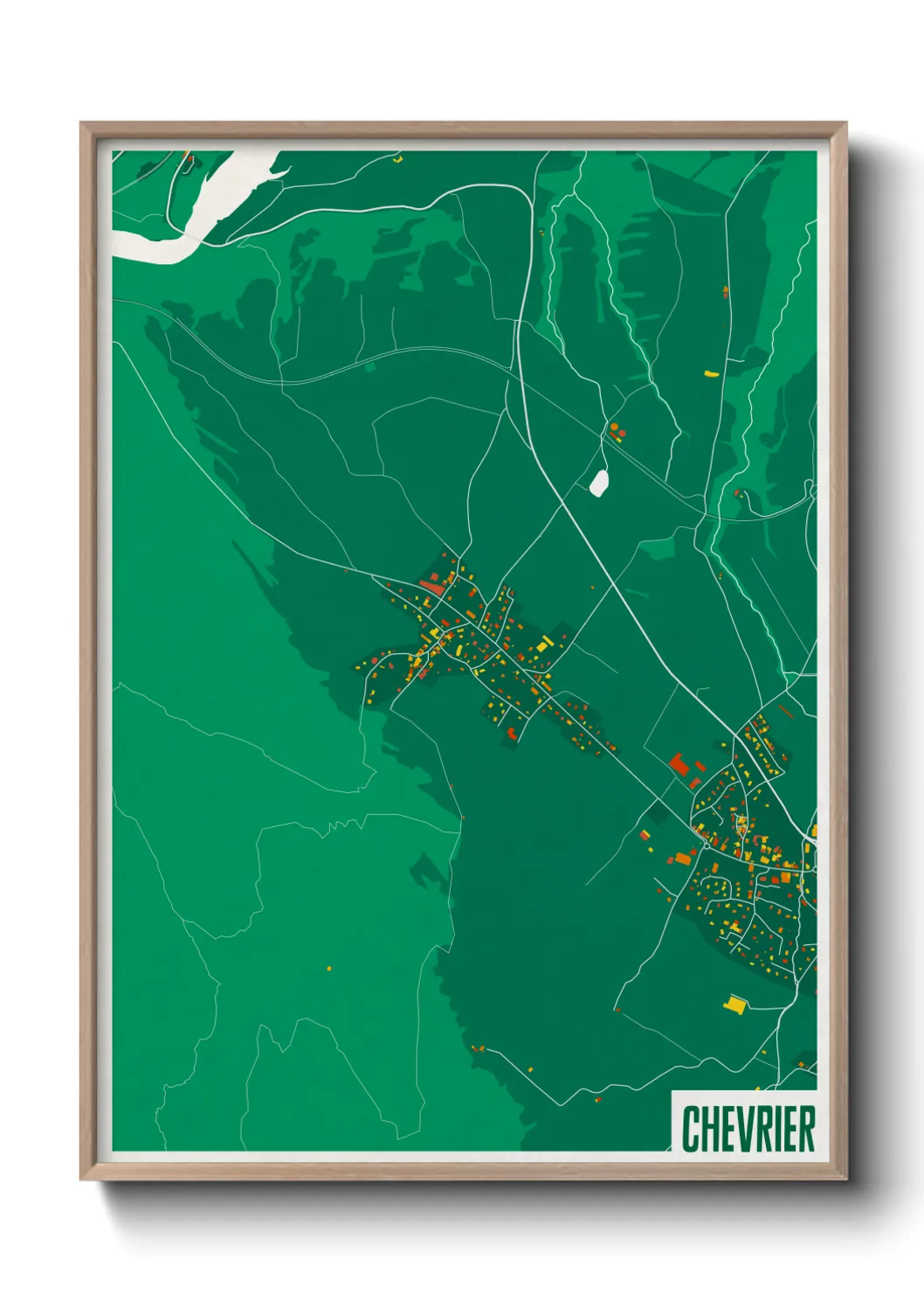 Une affiche de carte sur Chevrier