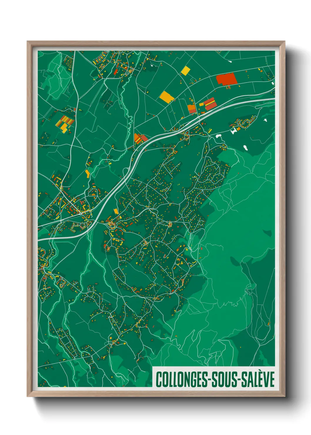 Un poster carteCollonges-sous-Salève
