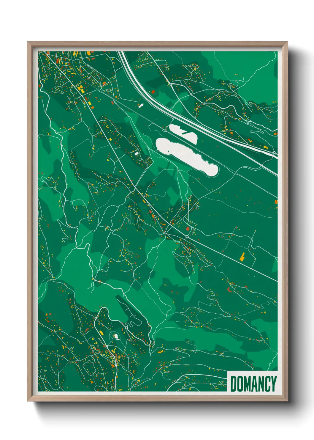 Une affiche de carte sur Domancy