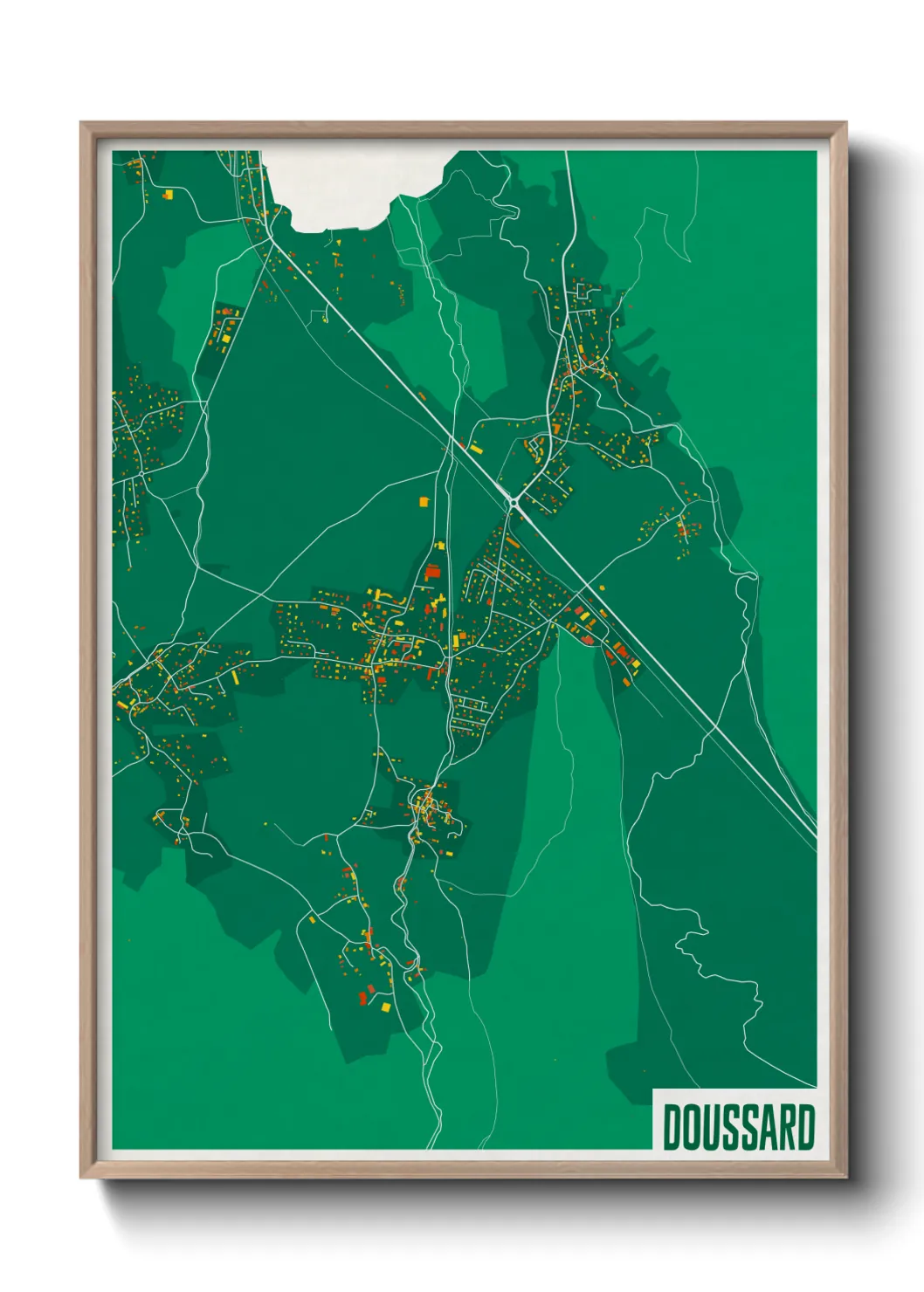 Une affiche de carte sur Doussard