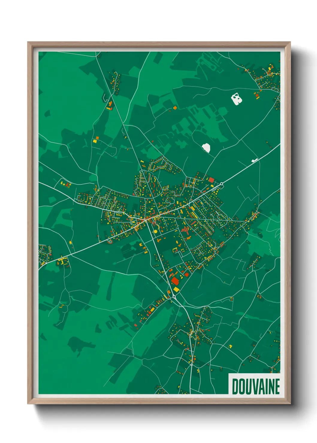 Une affiche de carte sur Douvaine