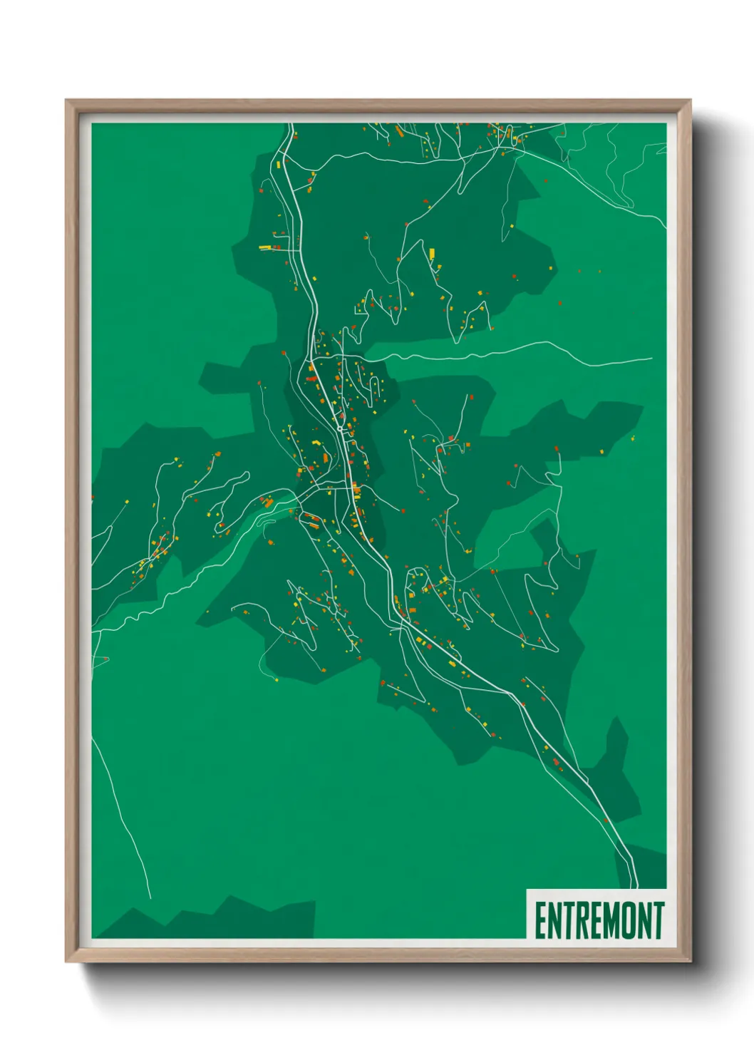 Une affiche de carte sur Entremont