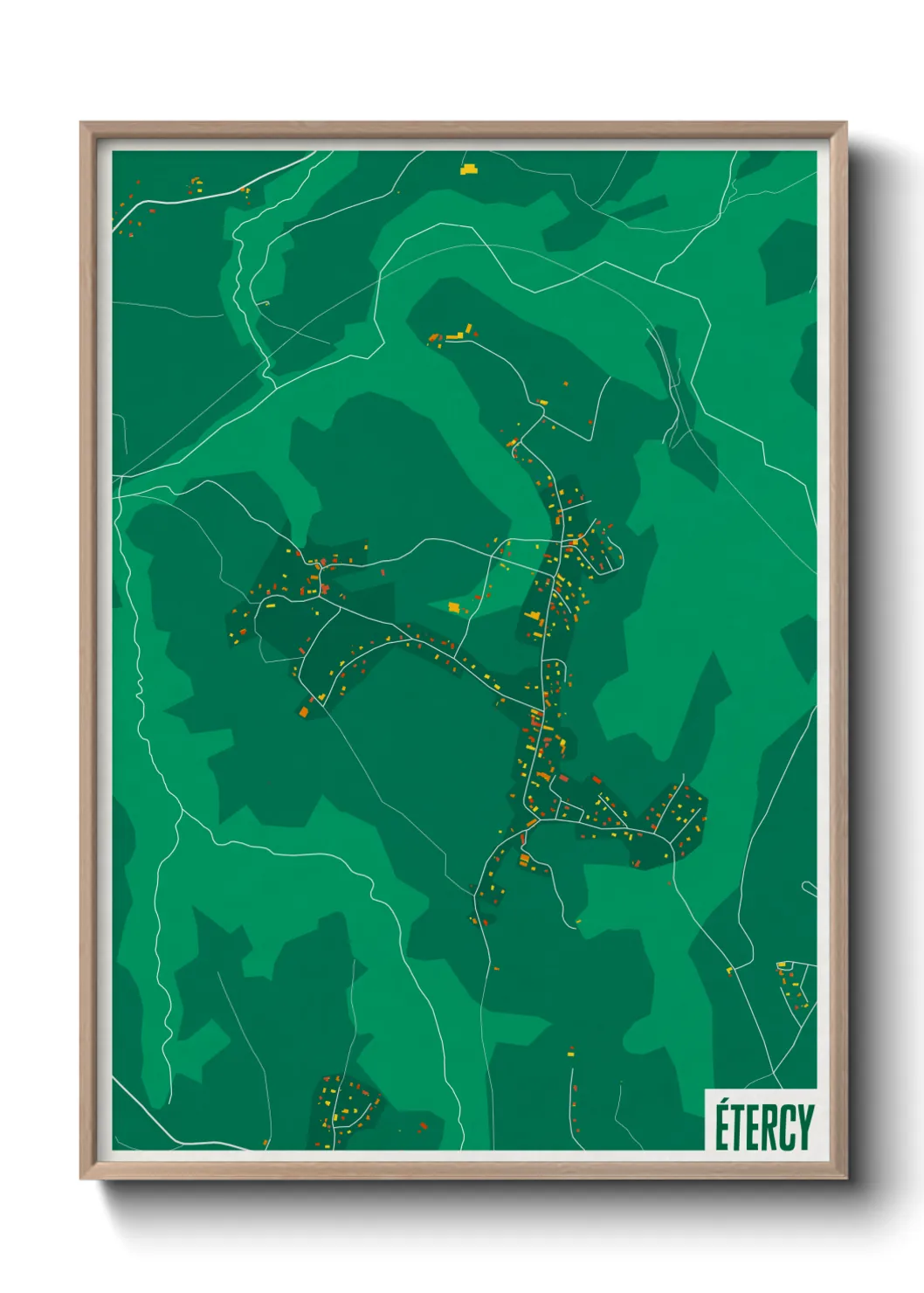 Une affiche de carte sur Étercy
