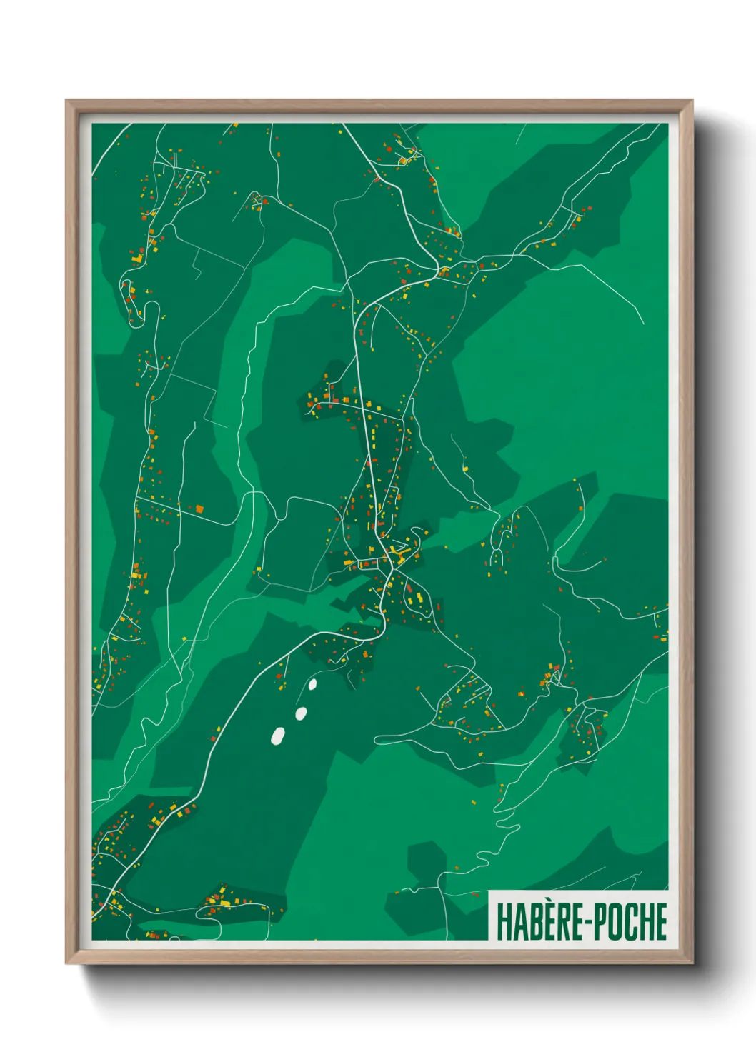 Une affiche de carte sur Habère-Poche