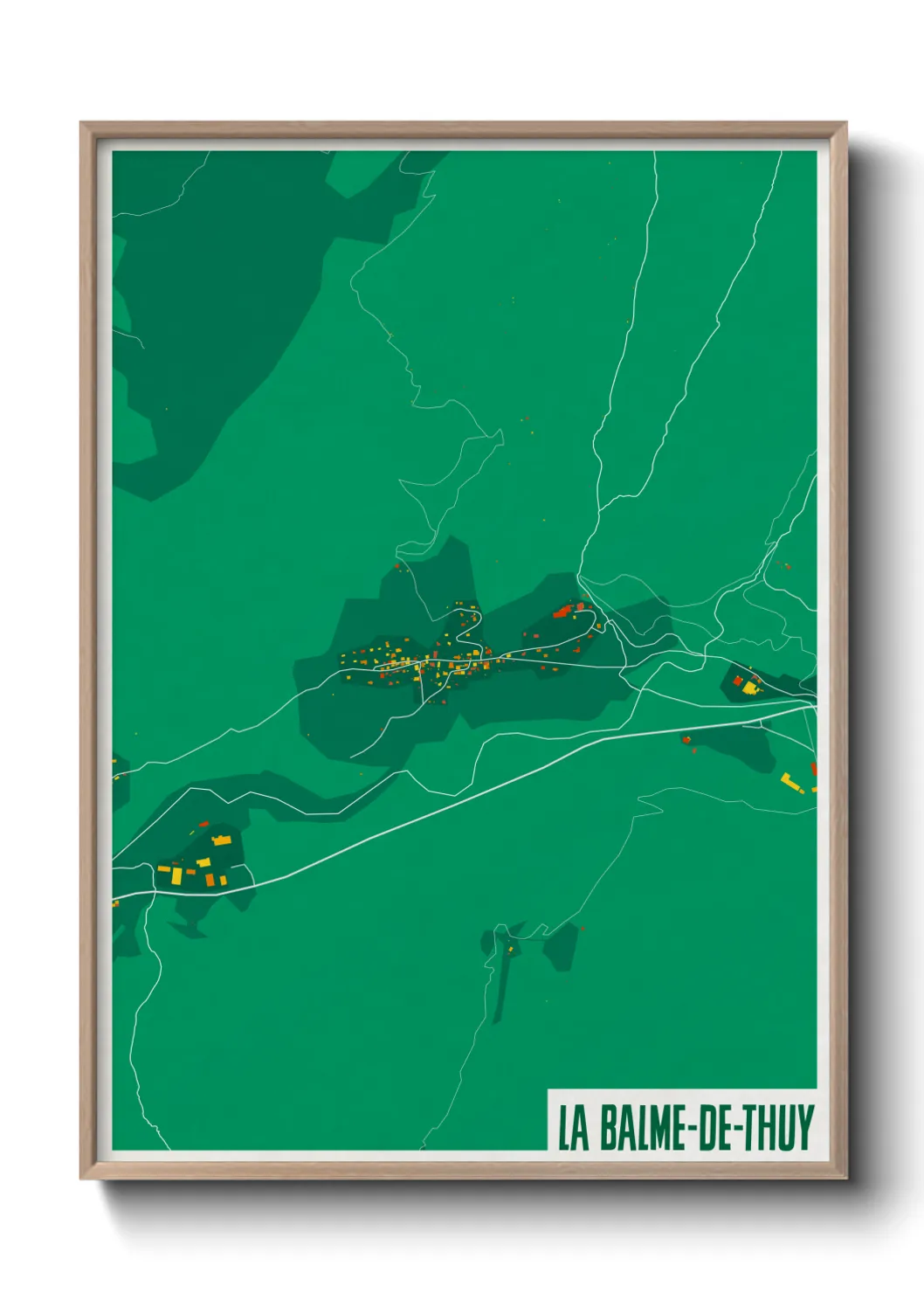 Une affiche de carte sur La Balme-de-Thuy