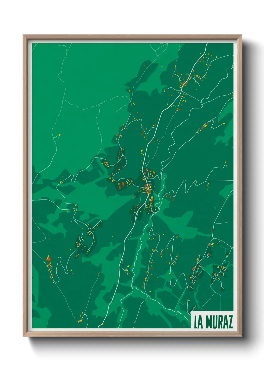 Une affiche de carte sur La Muraz