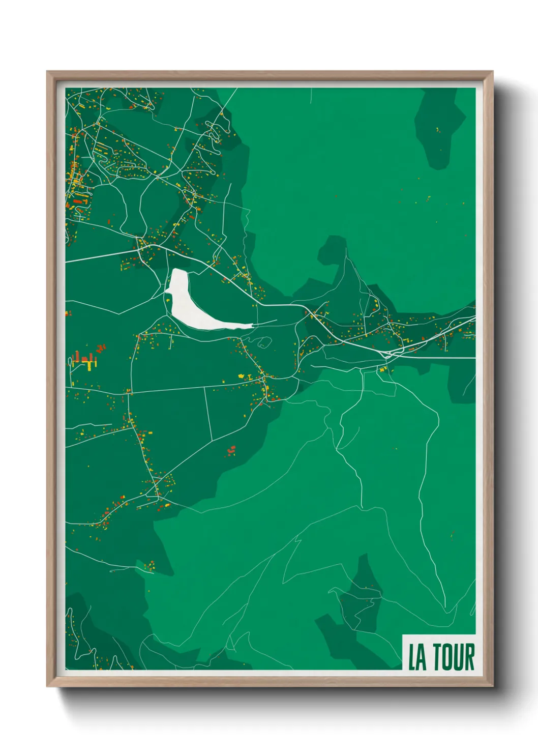 Une affiche de carte sur La Tour