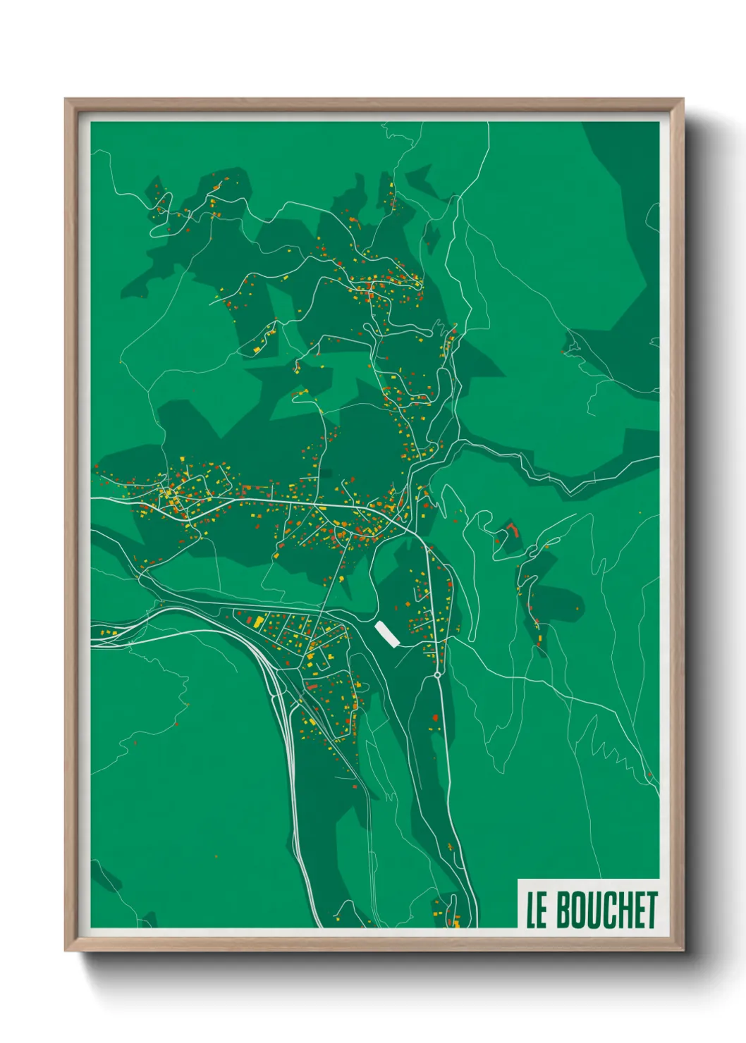 Une affiche de carte sur Le Bouchet