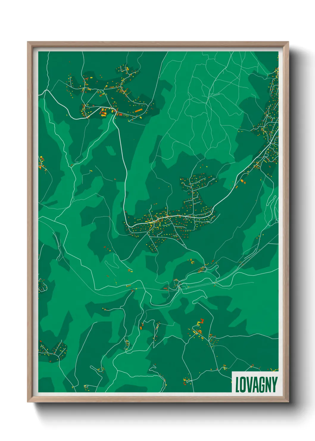Une affiche de carte sur Lovagny