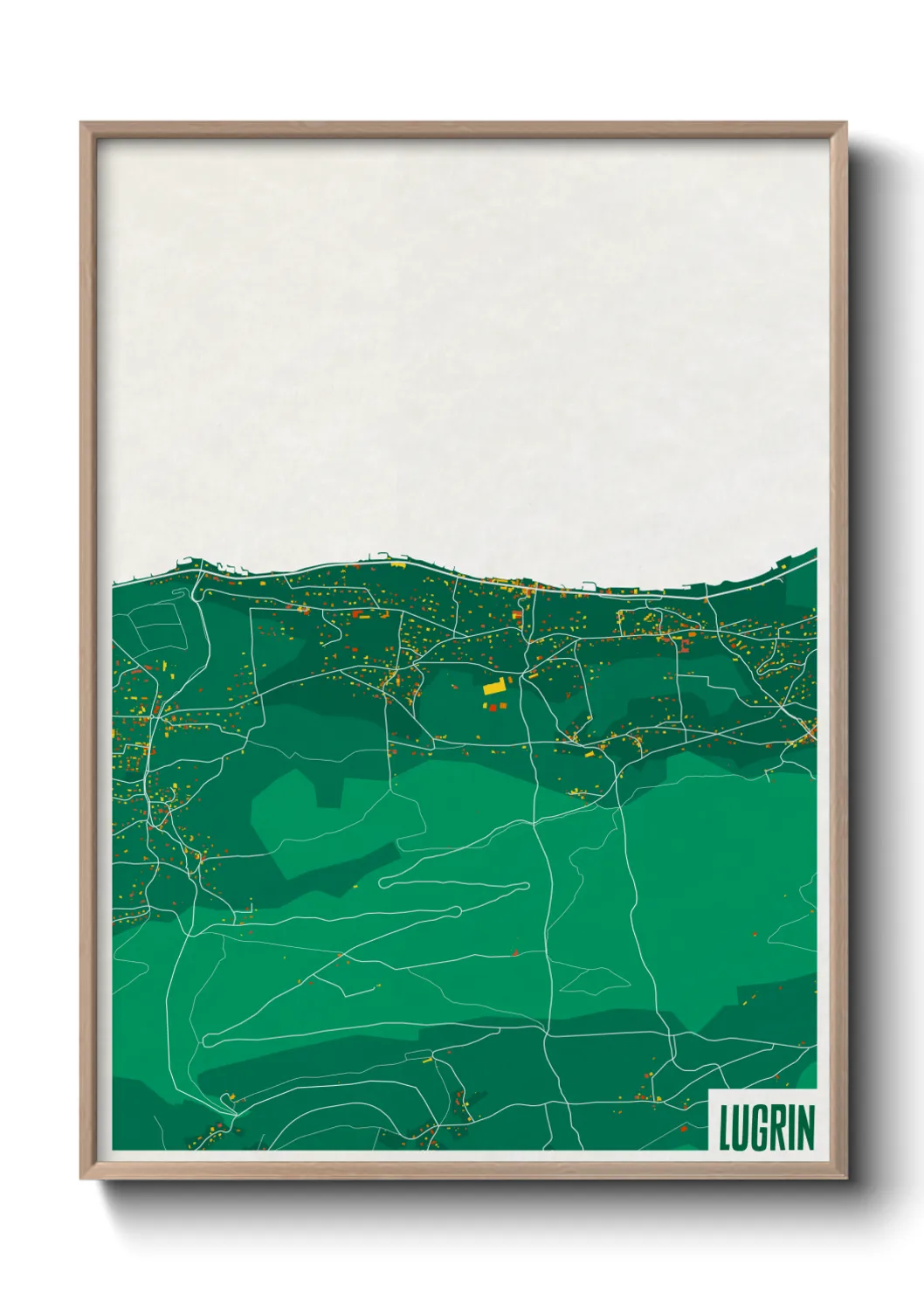 Une affiche de carte sur Lugrin