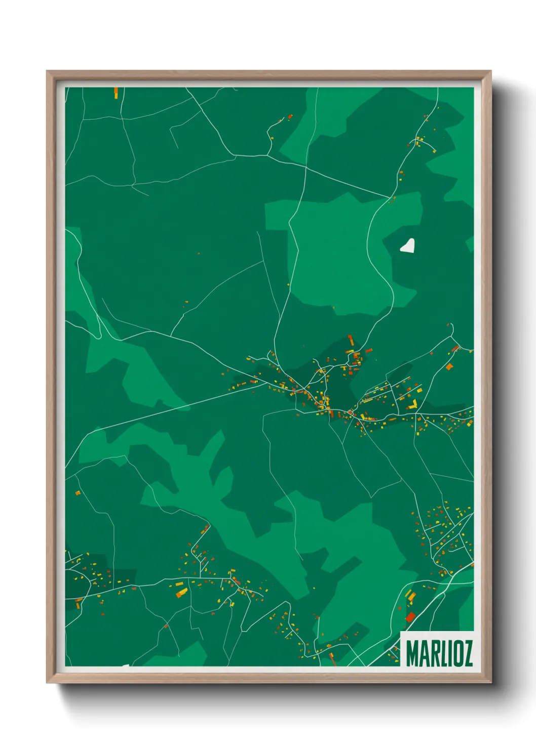 Une affiche de carte sur Marlioz