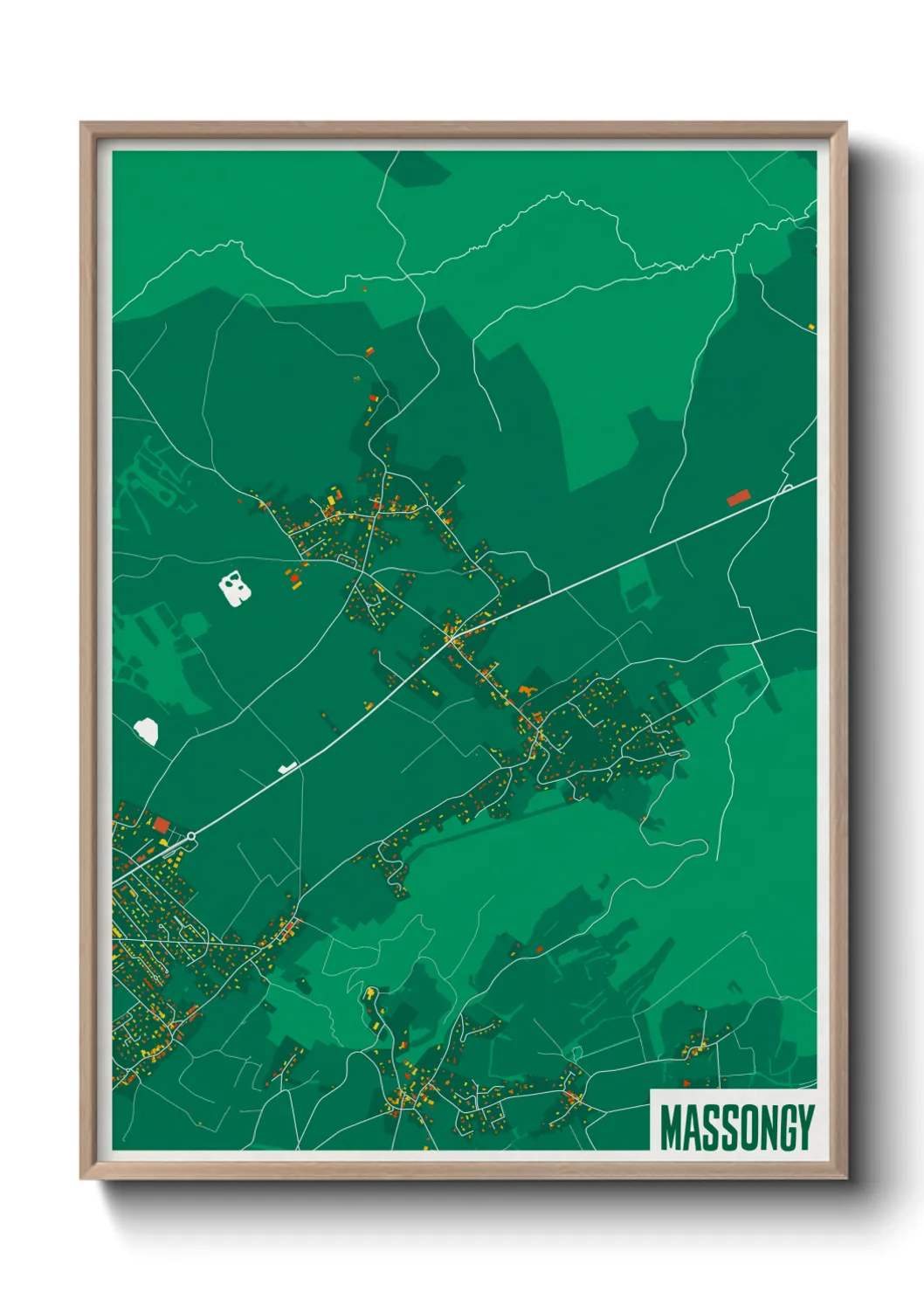 Une affiche de carte sur Massongy
