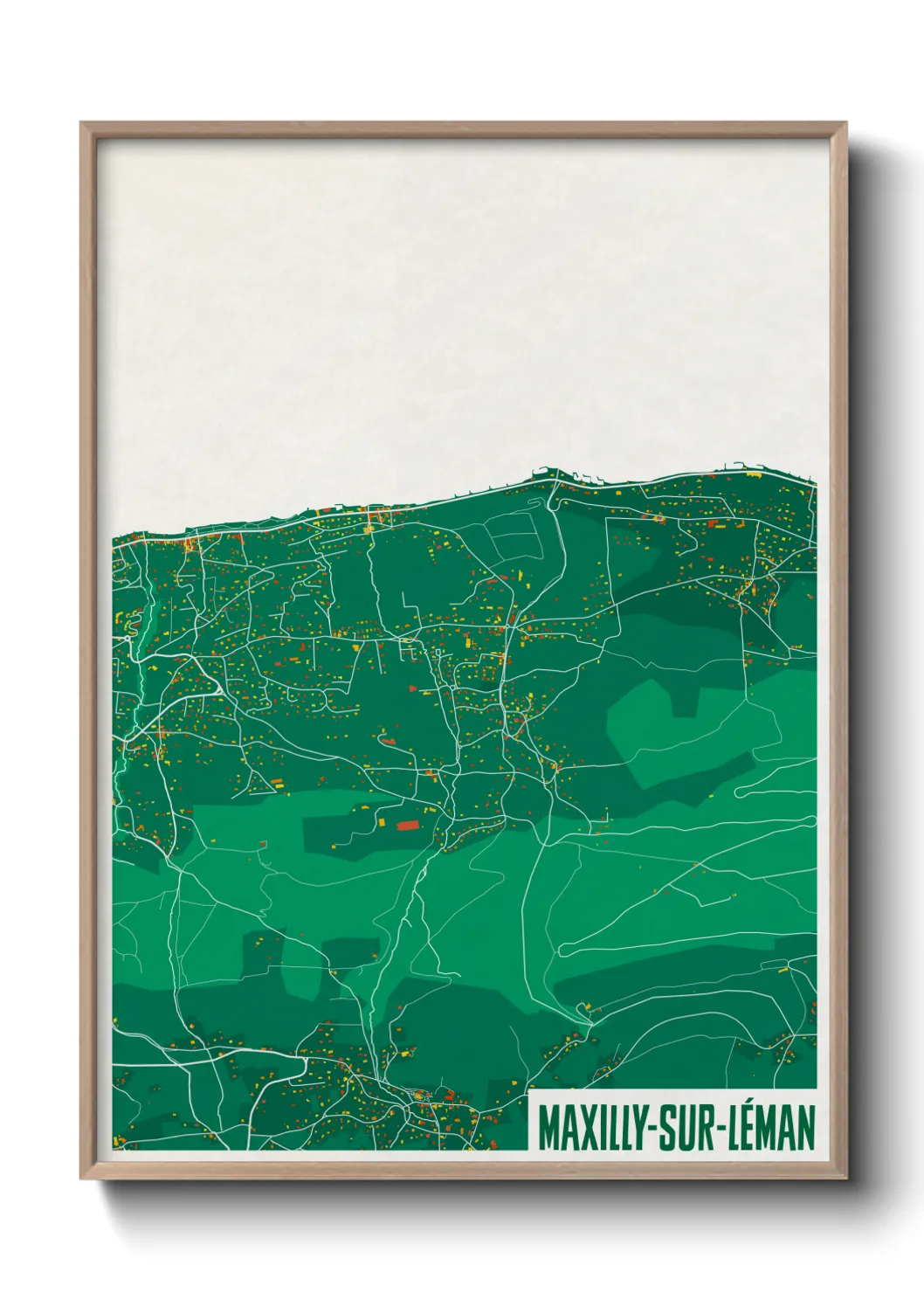 Une affiche de carte sur Maxilly-sur-Léman