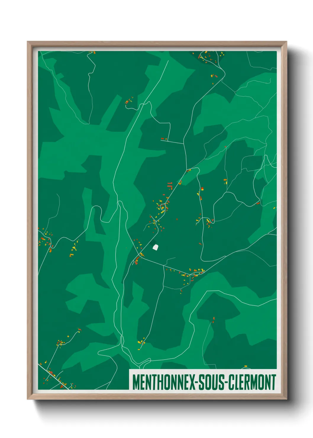 Un poster carteMenthonnex-sous-Clermont