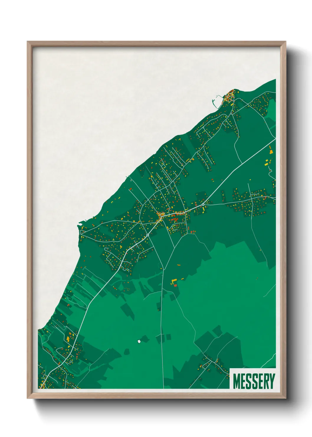 Une affiche de carte sur Messery