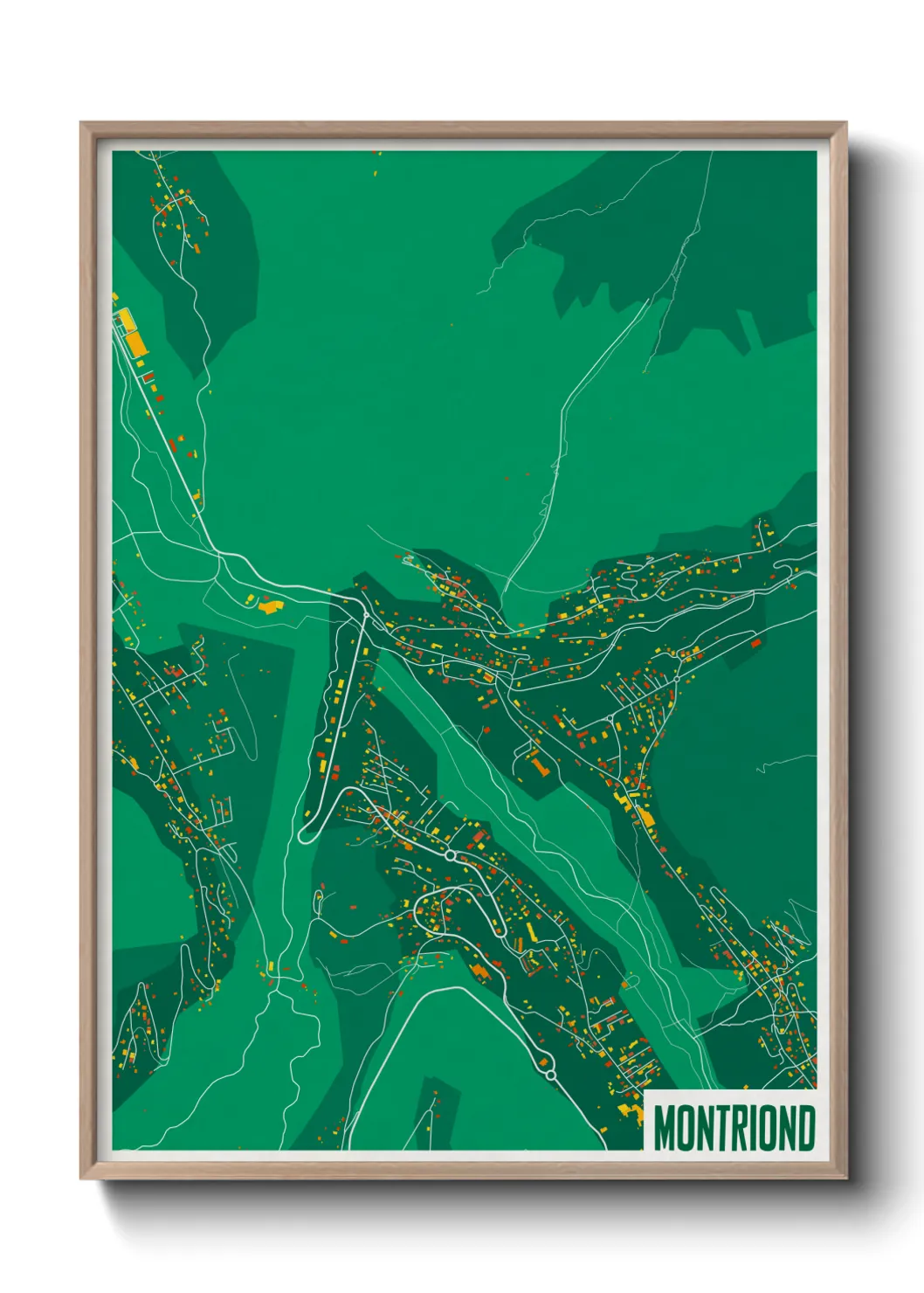 Une affiche de carte sur Montriond