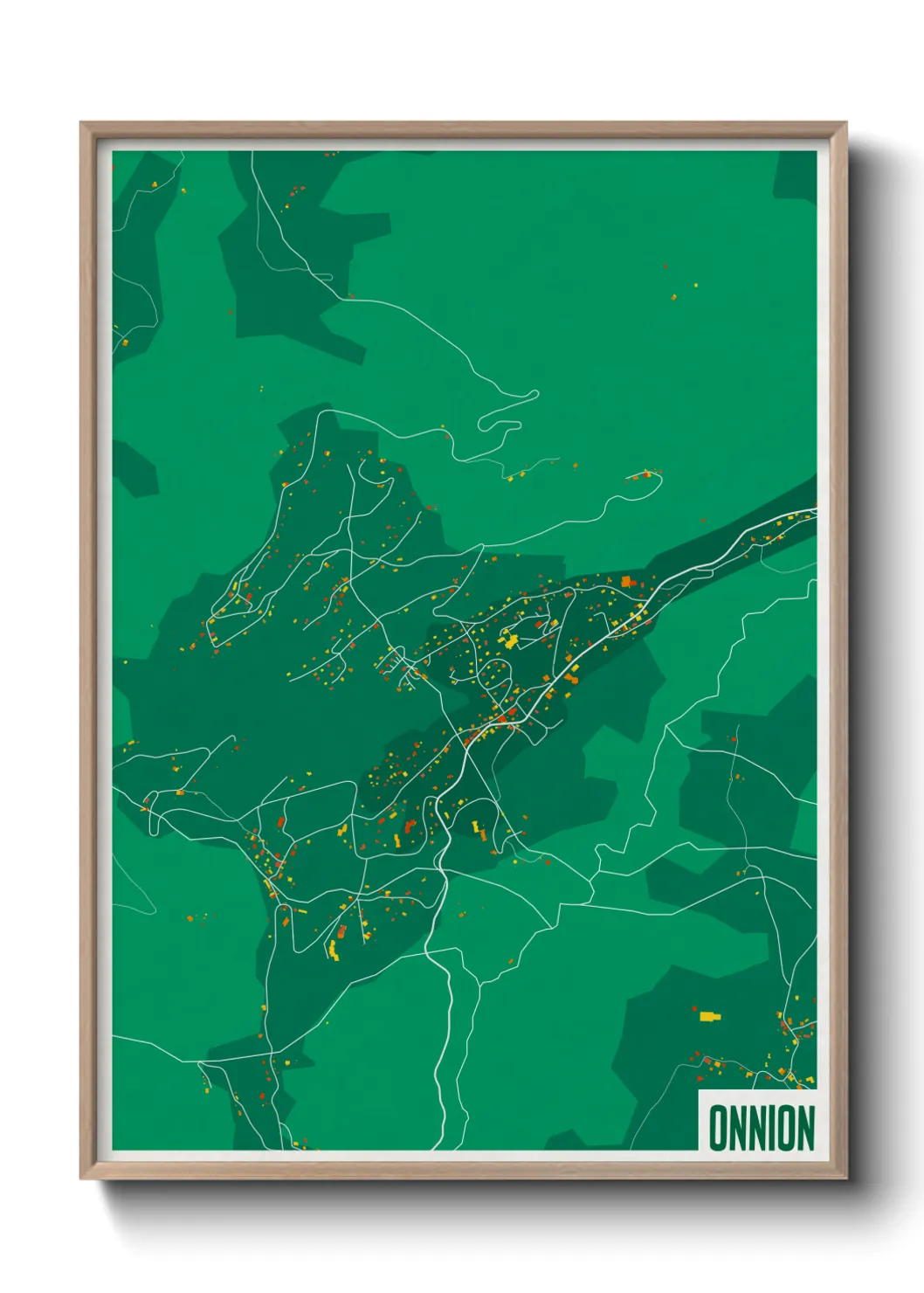 Une affiche de carte sur Onnion