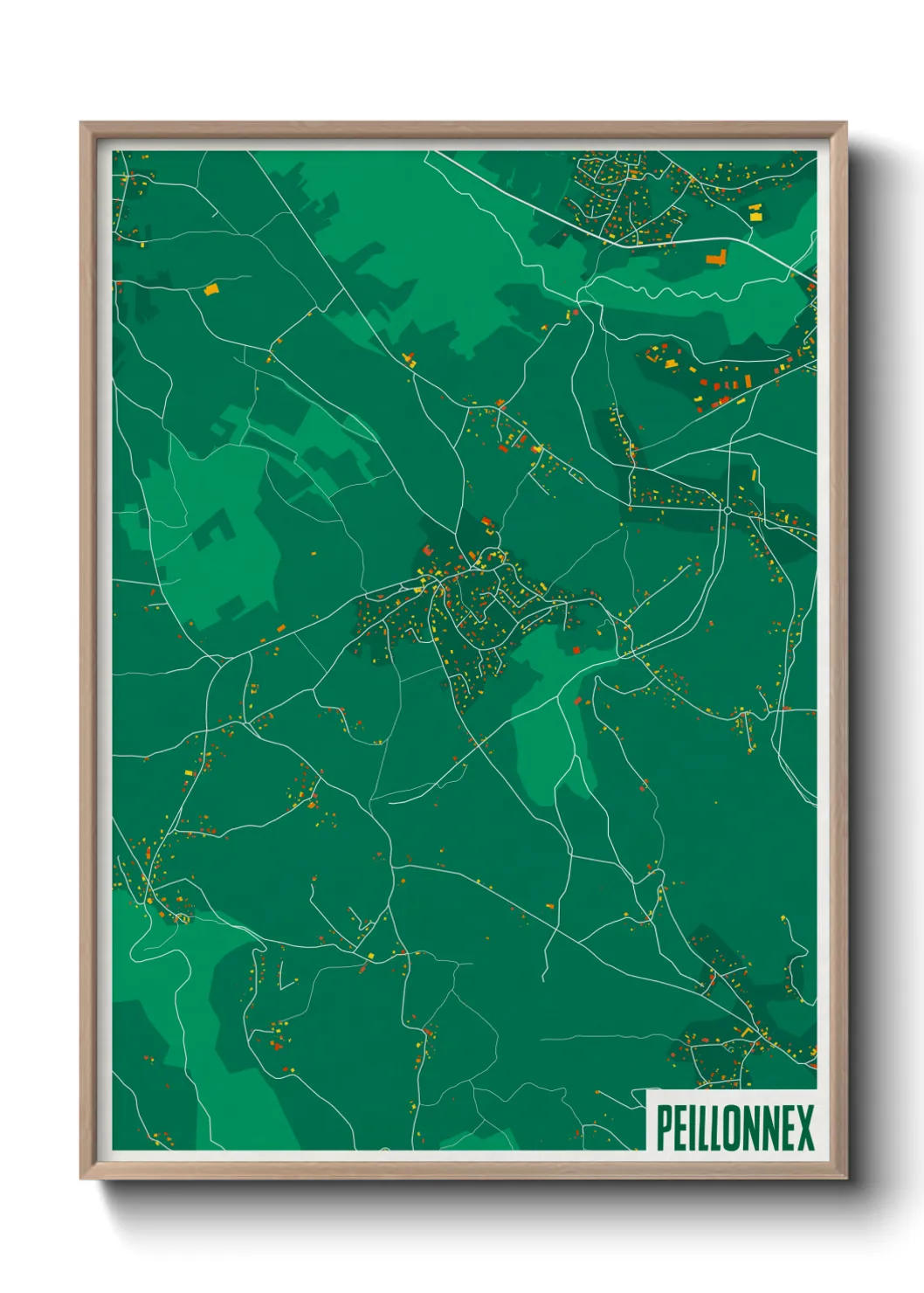Une affiche de carte sur Peillonnex