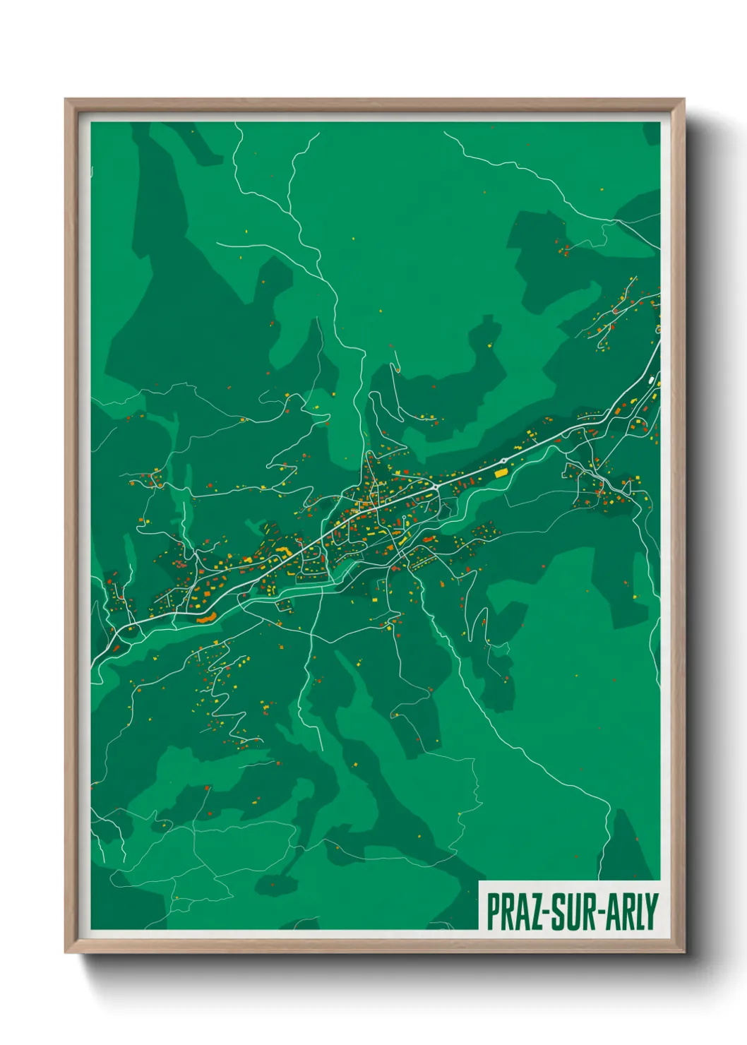 Un poster cartePraz-sur-Arly