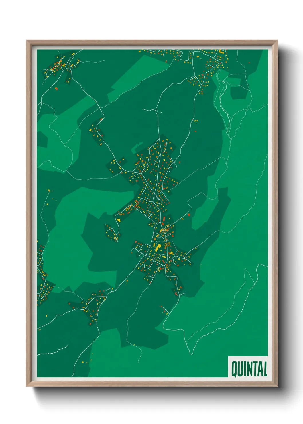 Une affiche de carte sur Quintal