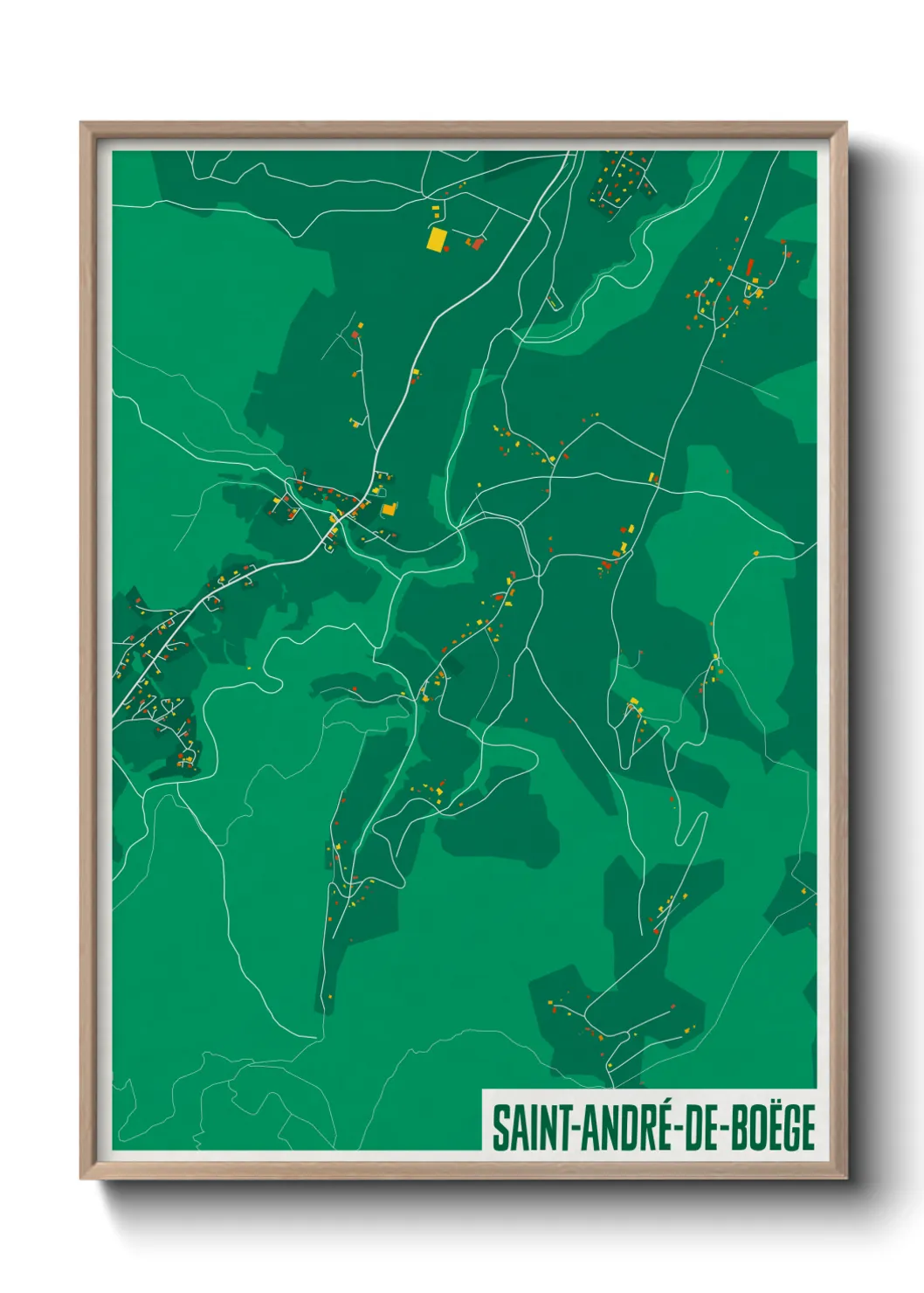 Un poster carteSaint-André-de-Boëge