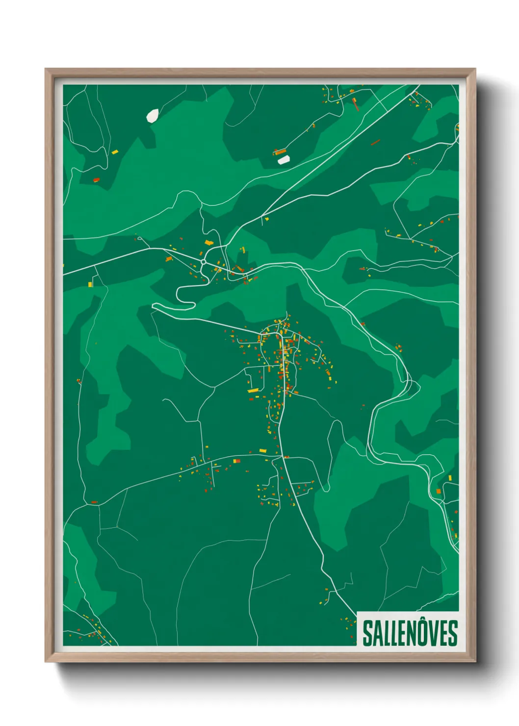 Une affiche de carte sur Sallenôves