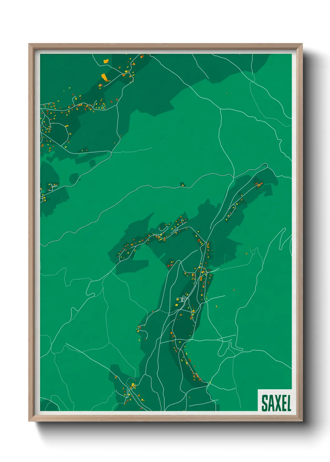 Une affiche de carte sur Saxel